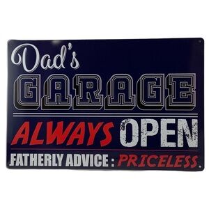 Metal Sign Garage Rules Nostalgic Vintage Style Wall Plaque Decoration 12 X 8 in